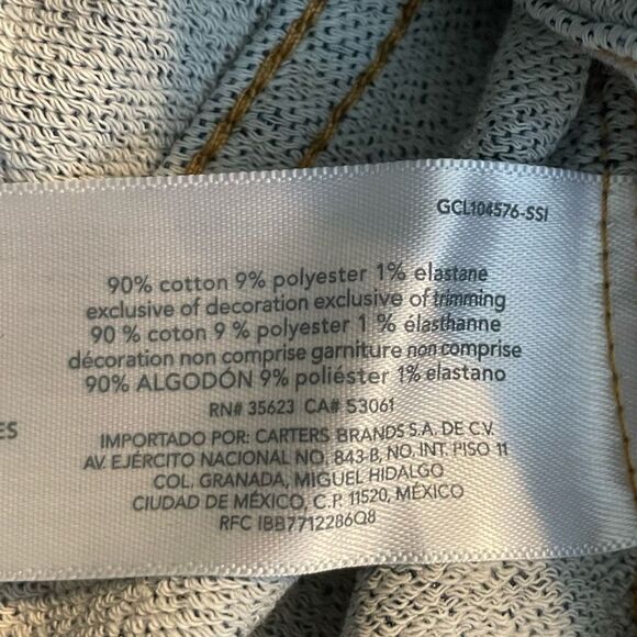 OshKosh B'gosh Baby Jean Jacket Blue Medium Wash Knit Stretch Denim 12 mth - Picture 7 of 8